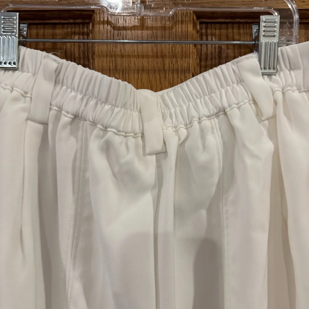 Halara Flex Mid Rise Pocket Barrel Leg Work Pants White S - Picture 8 of 12